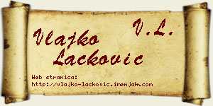 Vlajko Lacković vizit kartica
